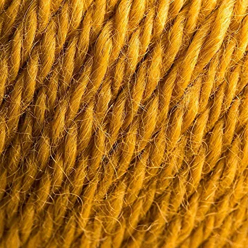 100% Baby Alpaca Yarn Wool Set of 3 Skeins Lace Worsted Bulky/Chunky Weight - Heavenly Soft and Perfect for Knitting and Crocheting (Gold, DK - 109 yds/100 MTS - 50 grms (1.76 oz)/Skein)