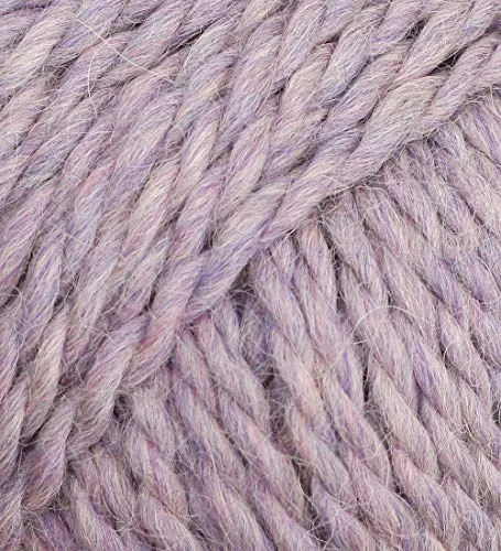 100% Baby Alpaca Yarn Wool Set of 3 Skeins Lace Worsted Bulky/Chunky Weight - Heavenly Soft and Perfect for Knitting and Crocheting (Heather Lilac, Bulky/Chunky)