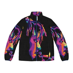 999 Legend Never Die Puffer Jacket - Colorful Music-Inspired Streetwear