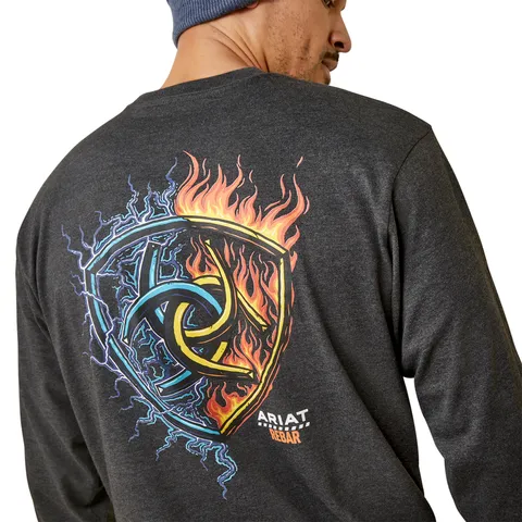 Ariat Men's Rebar Cotton Strong Shock Fire Long Sleeve T-Shirt