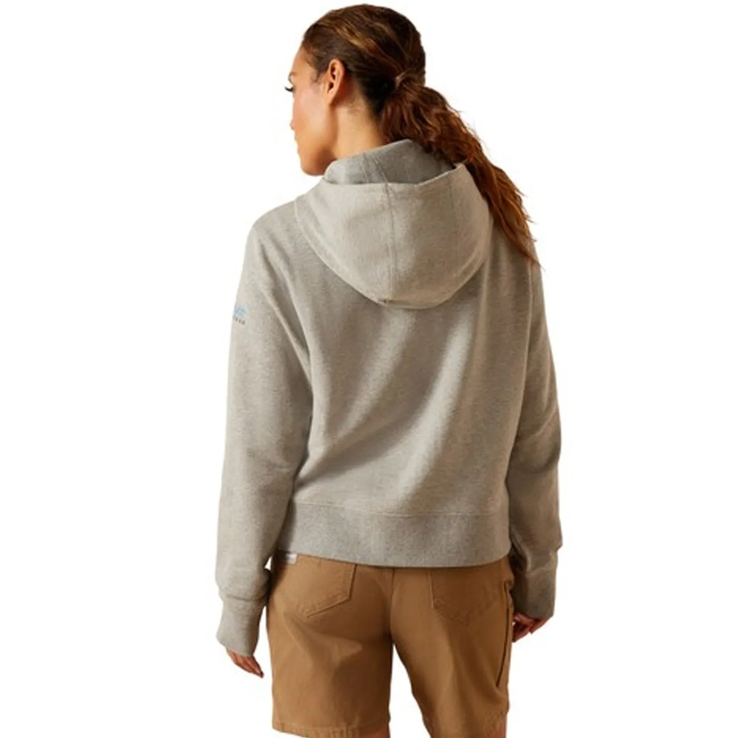 Ariat Women's Rebar Lightweight Cropped Logo Sleeve Hoodie