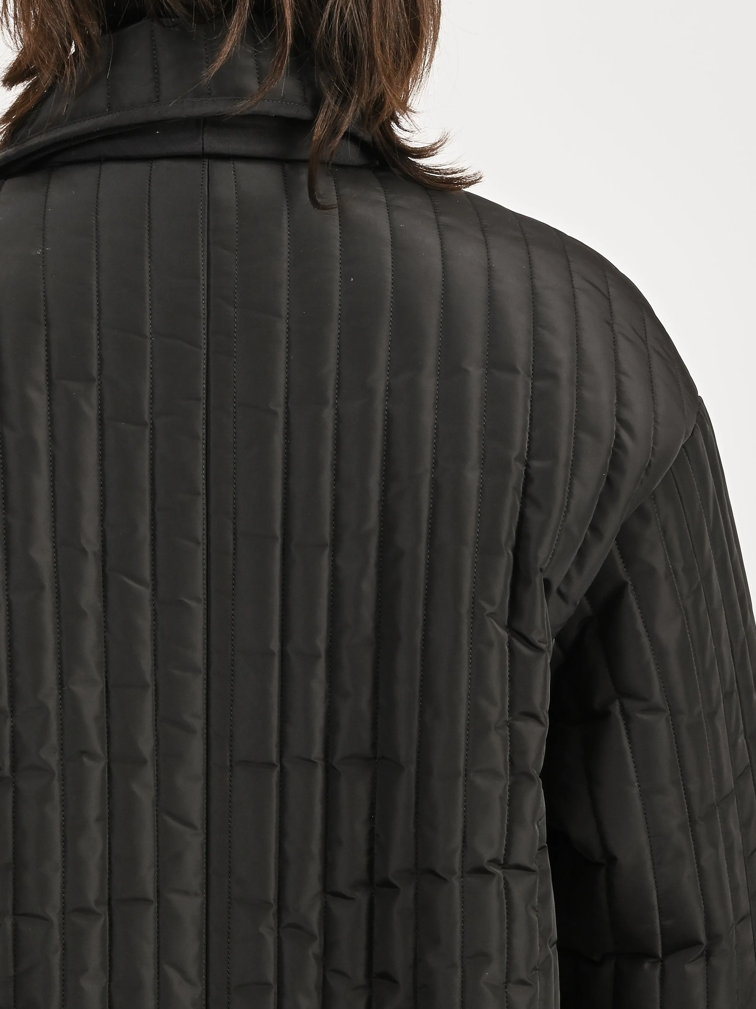 Black Quilted Overcoat