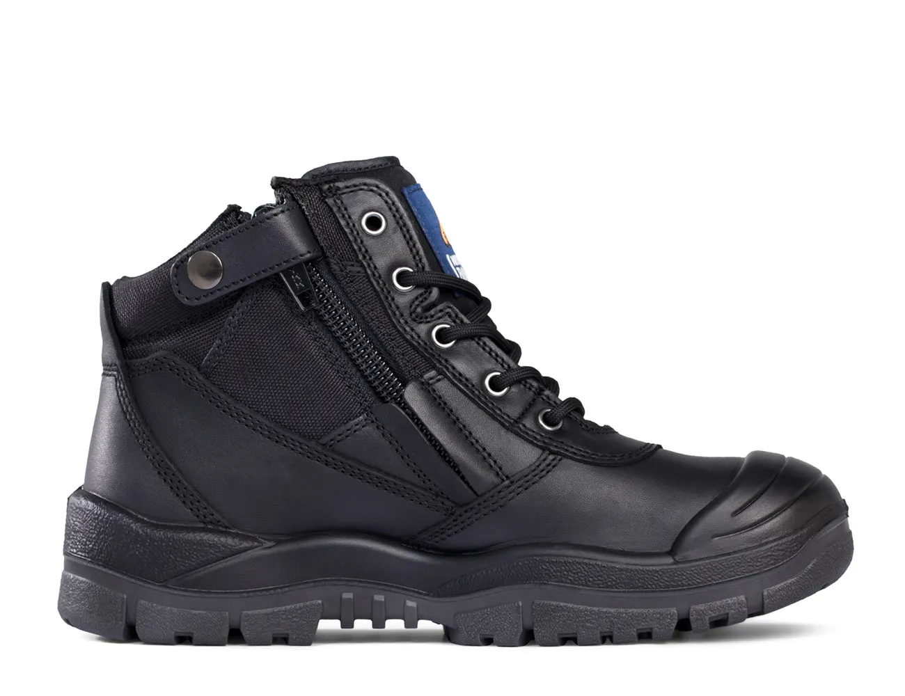 Black ZipSider Boot w/ Scuff Cap - 461020