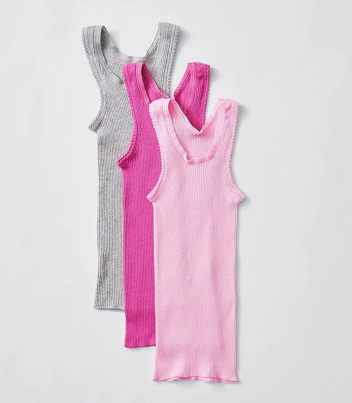 Bonds Baby Singlet Set 3 Pack - Pink/Sweet Pink/Grey