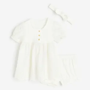 Children's suit H&M Cotton, 3 pieces, cream