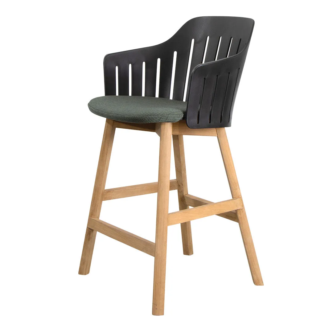 Choice Outdoor Counter Chair - Wood Base - w/ Seat Cushion