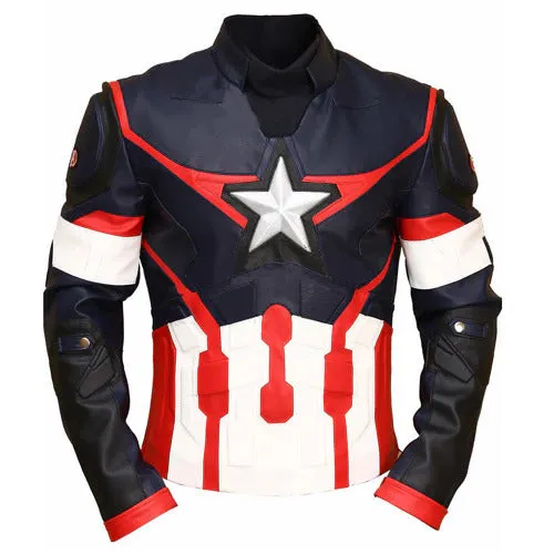 Civil War Captain America Leather Jacket