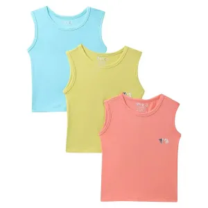 Cuddle Unisex Sky Spandex Vests (Pack of 3)