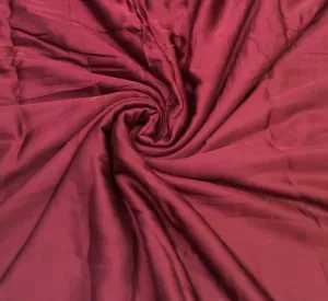 Dusty Red Plain Viscose Georgette Satin Fabric (Wholesale)