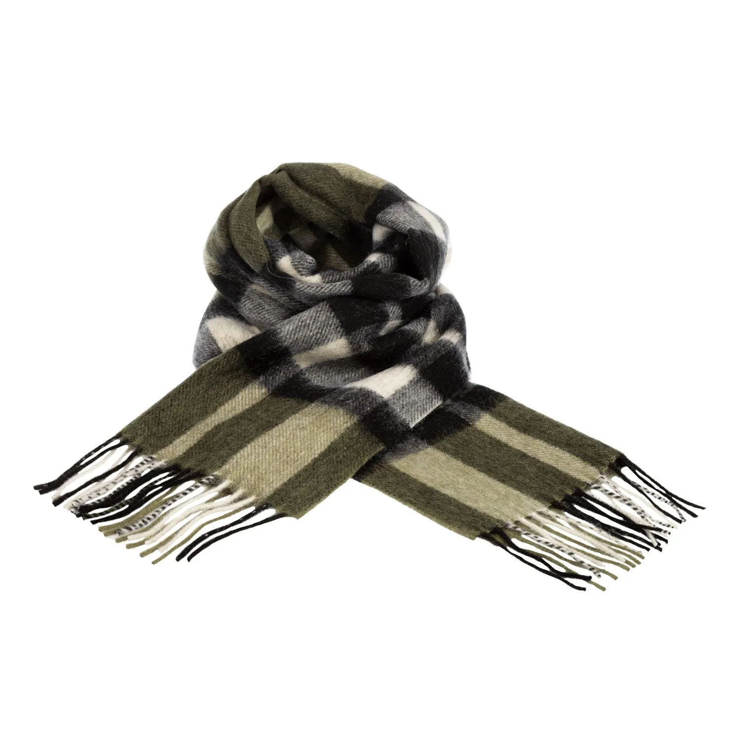 Edinburgh 100% Lambswool Scarf  Exploded Scotty Thomson Cypress