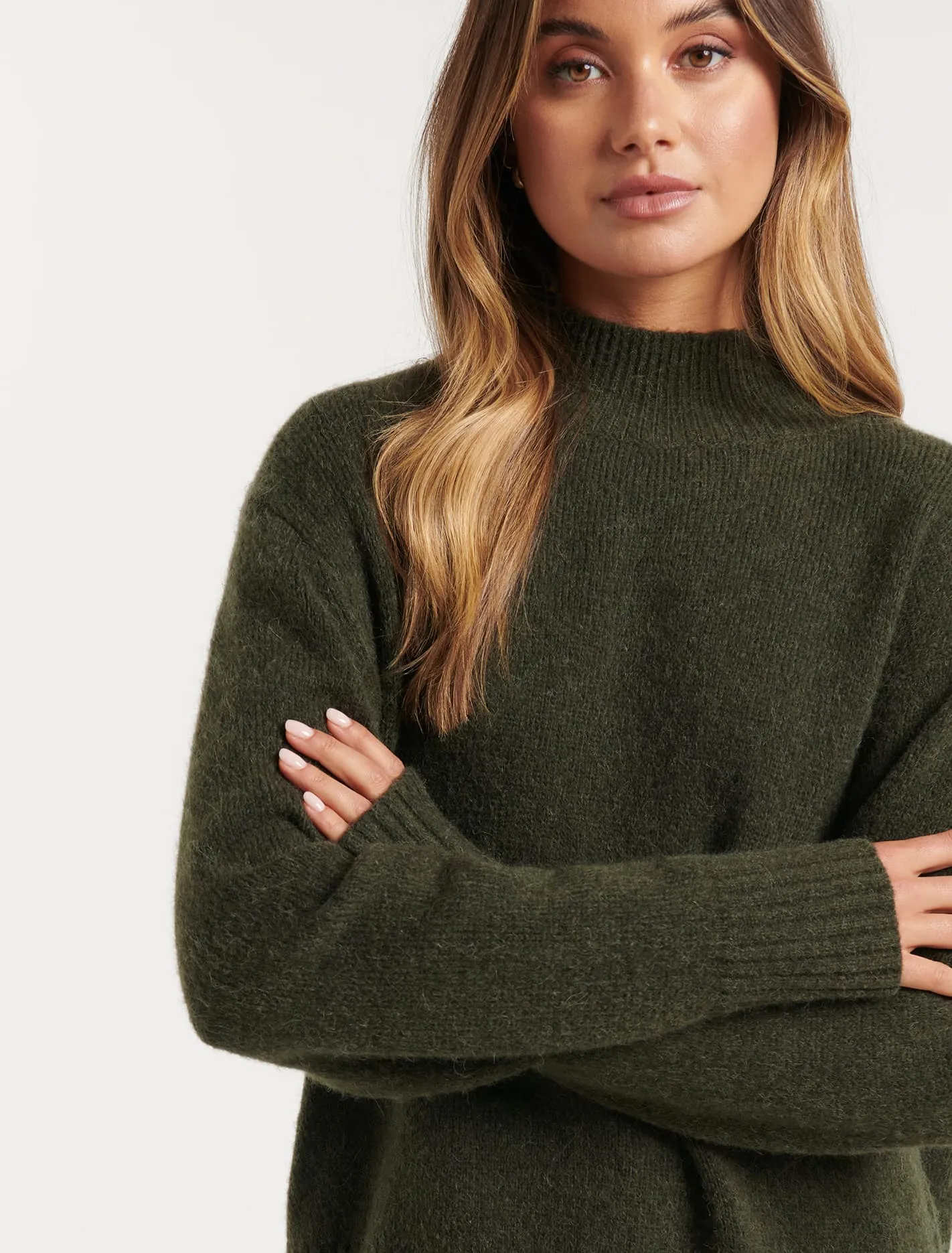 Elena Stand Neck Essential Knit Jumper