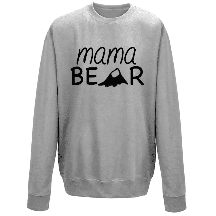 Family Matching Grey Bear Crew Sweaters (MRK X)