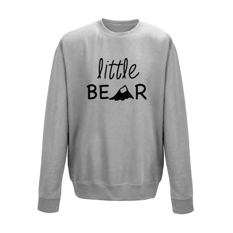 Family Matching Grey Bear Crew Sweaters (MRK X)