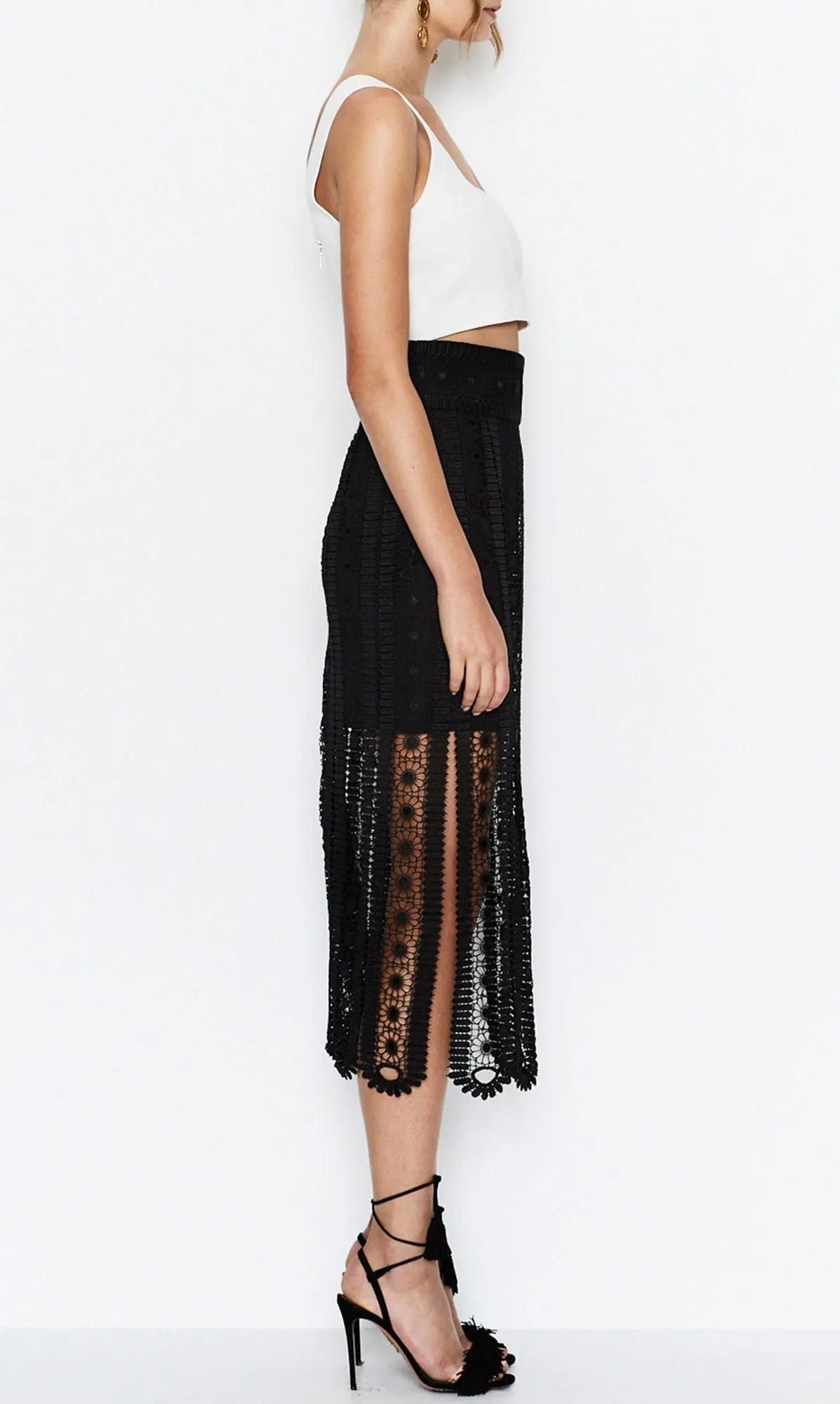 Forever Lace Skirt- Black