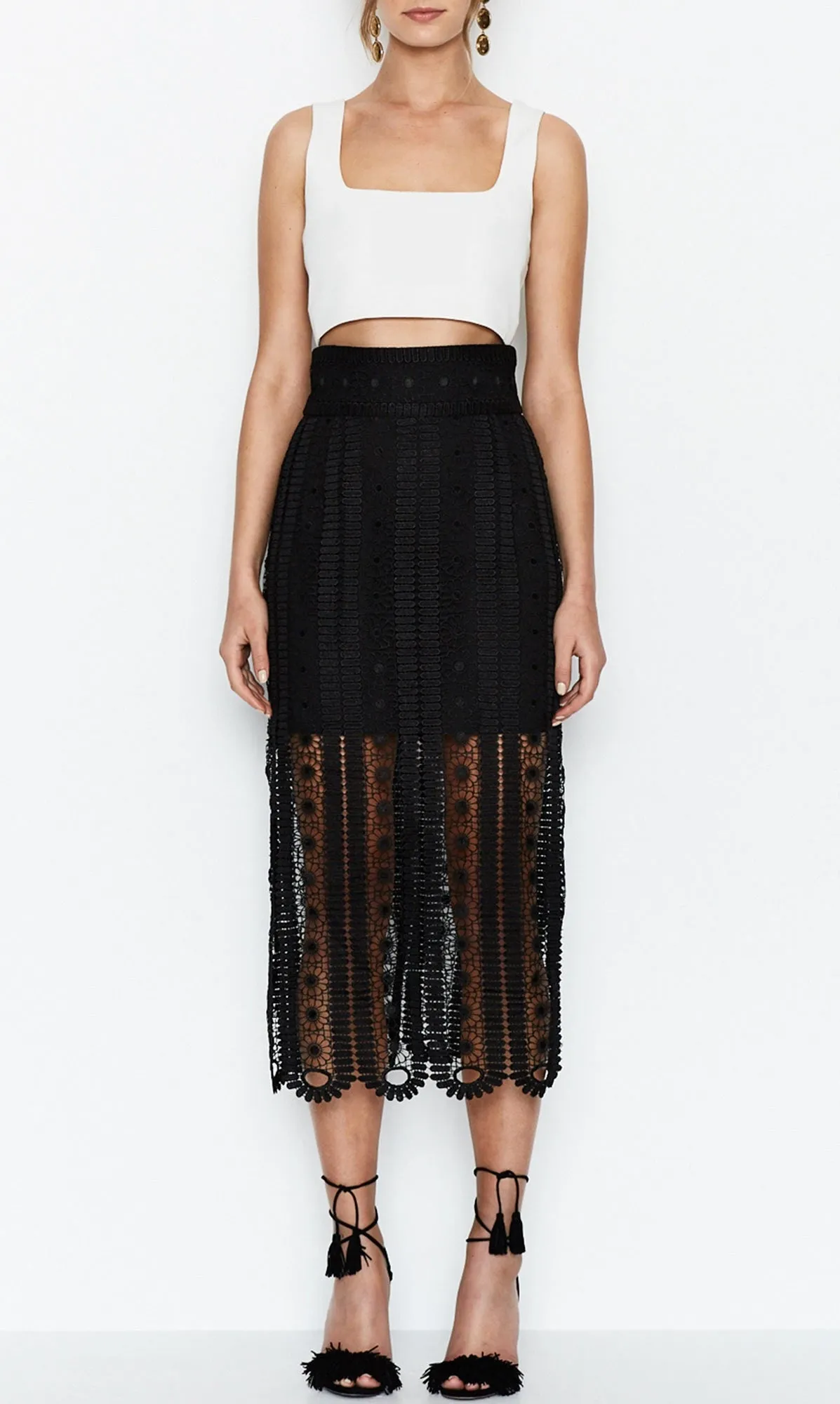 Forever Lace Skirt- Black