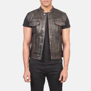 Galora Distressed Leather Vest