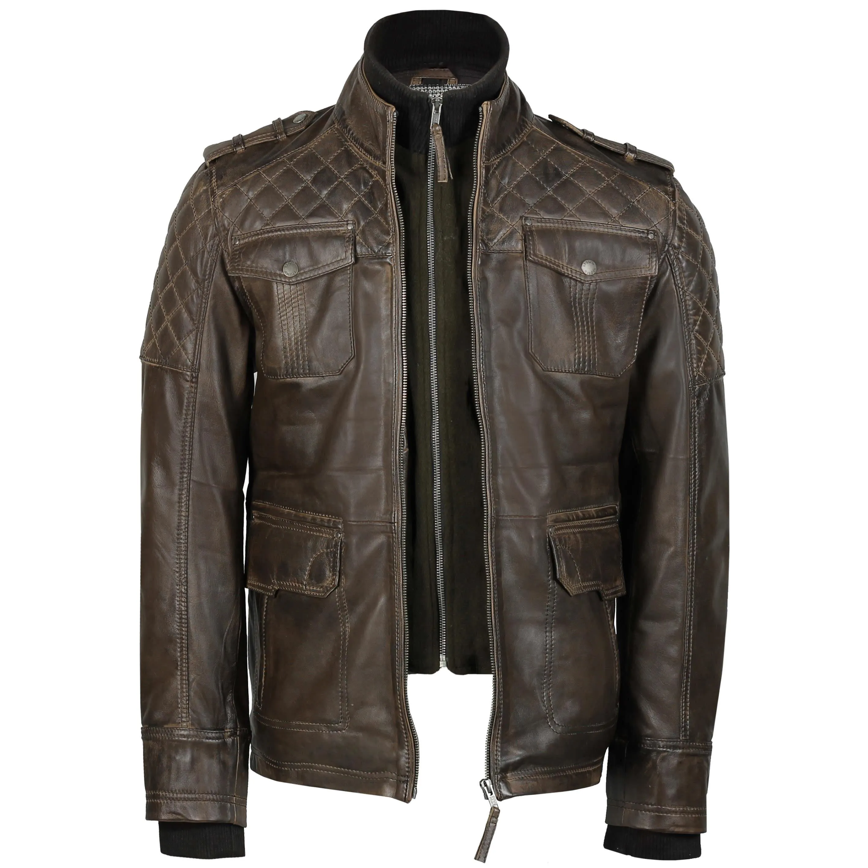 Genuine leather jacket, Classic motorcycle jacket, riding jacket, Light weight coat