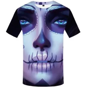 Graffiti T shirts Men Poker T shirts Funny Skull T-shirts 3d Character Tshirts Novelty Cosplay Tshirt Anime Short Sleeve Hip hop