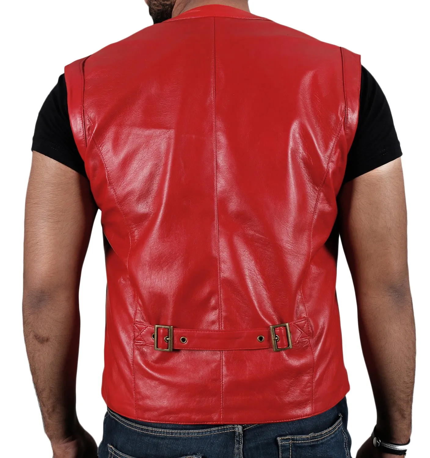 Halion Leather Trucker Vest