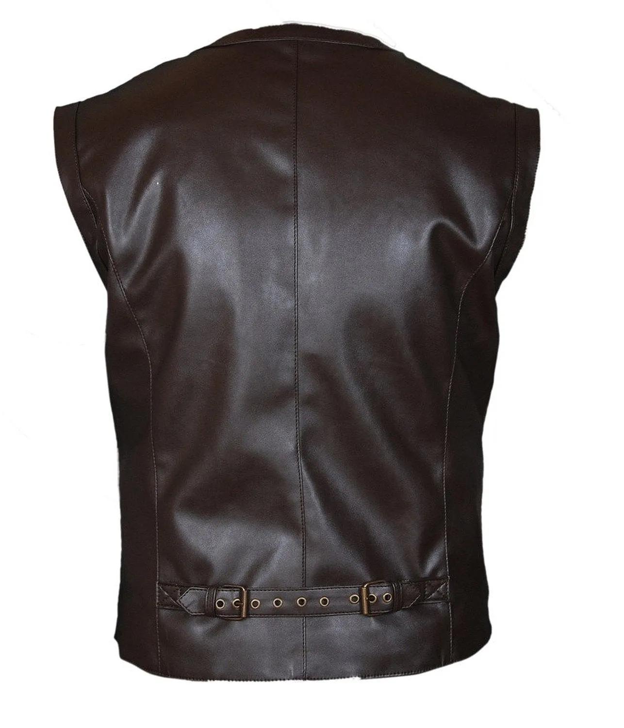 Halion Leather Trucker Vest