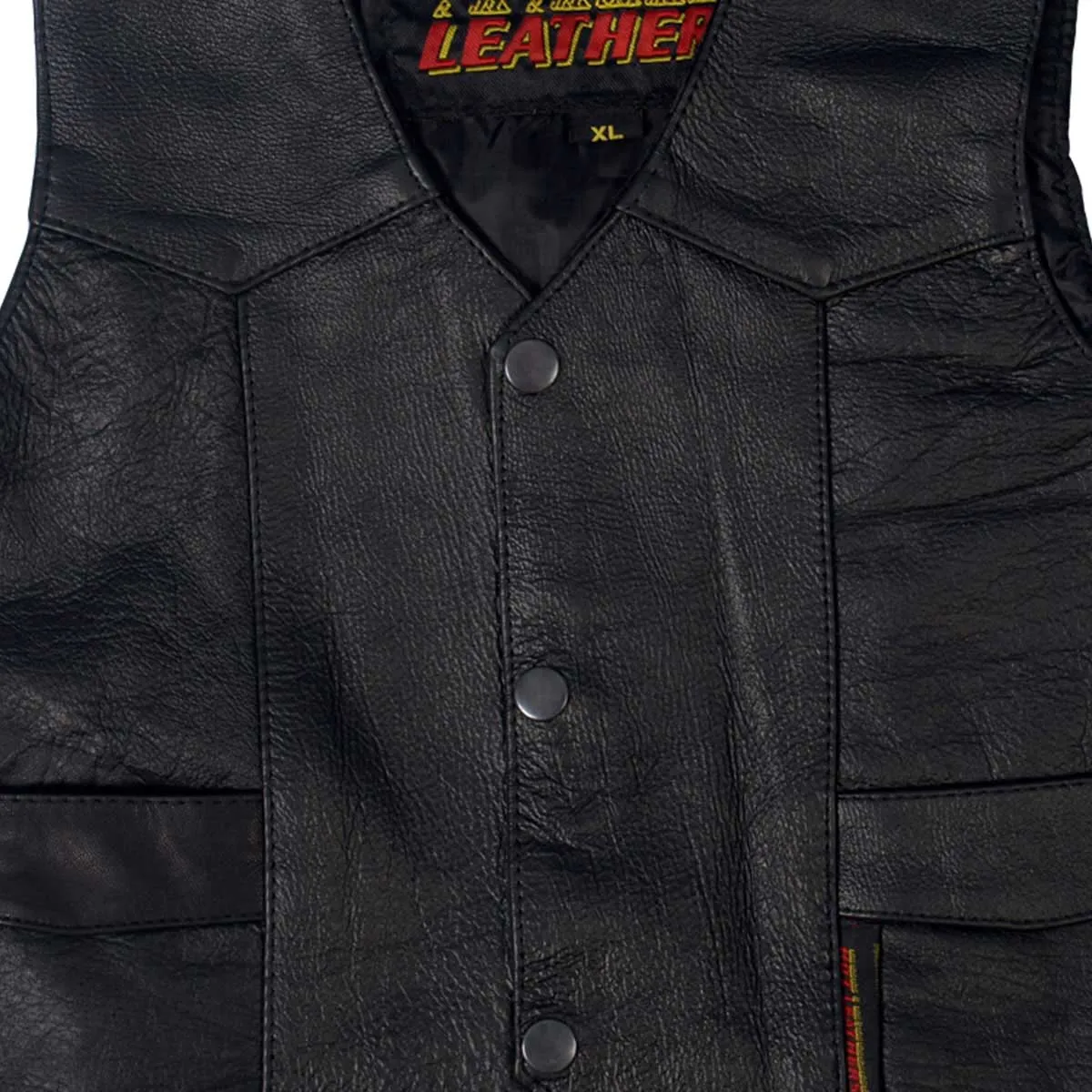 Hot Leathers VSK1002 Classic Toddler Black Leather Biker Vest