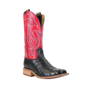 Hyer Men's Jetmore Full Quill Ostrich Red Cowboy Boots