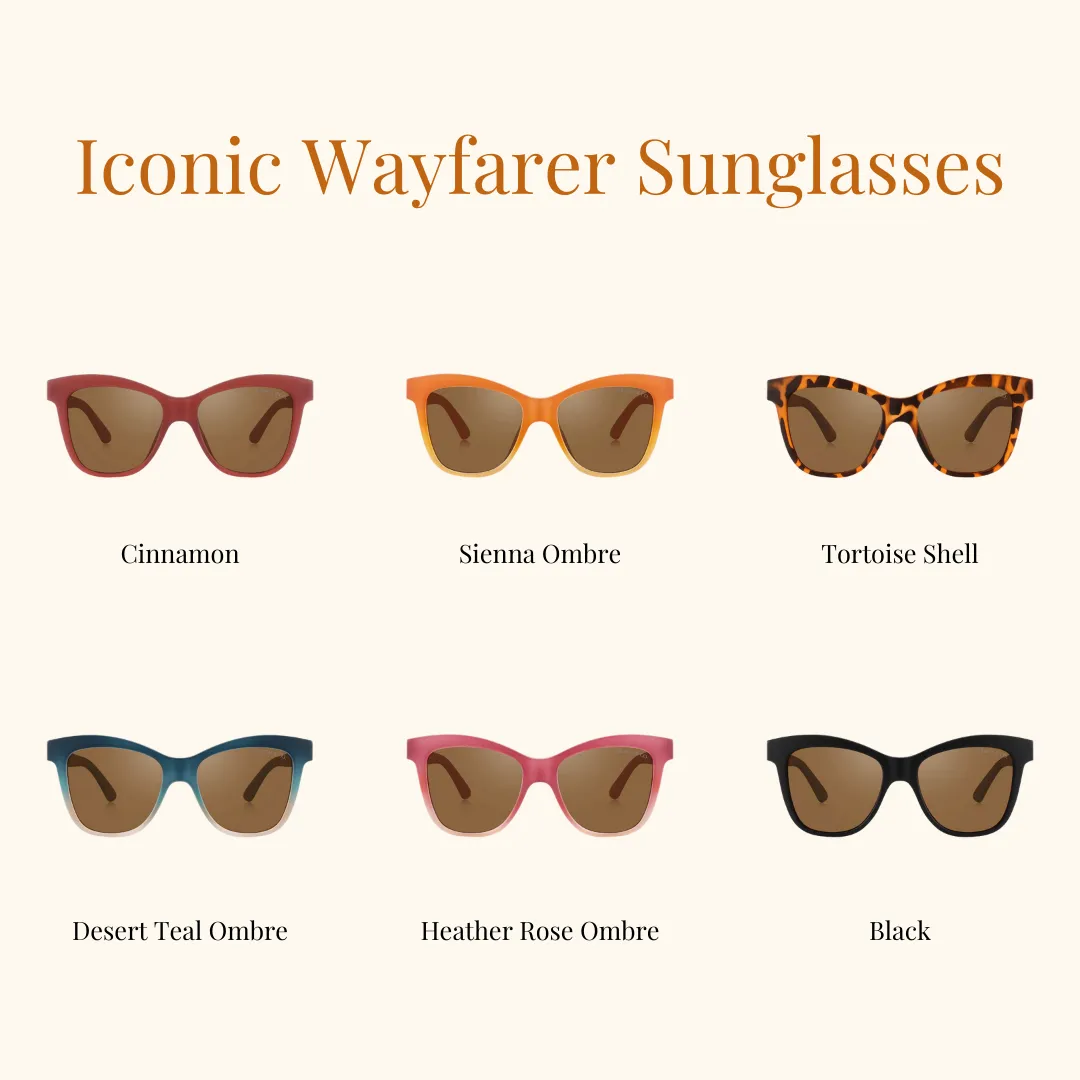 ICONIC WAYFARER : SEMI-BENDABLE & POLARIZED SUNGLASSES | SIENNA OMBRE