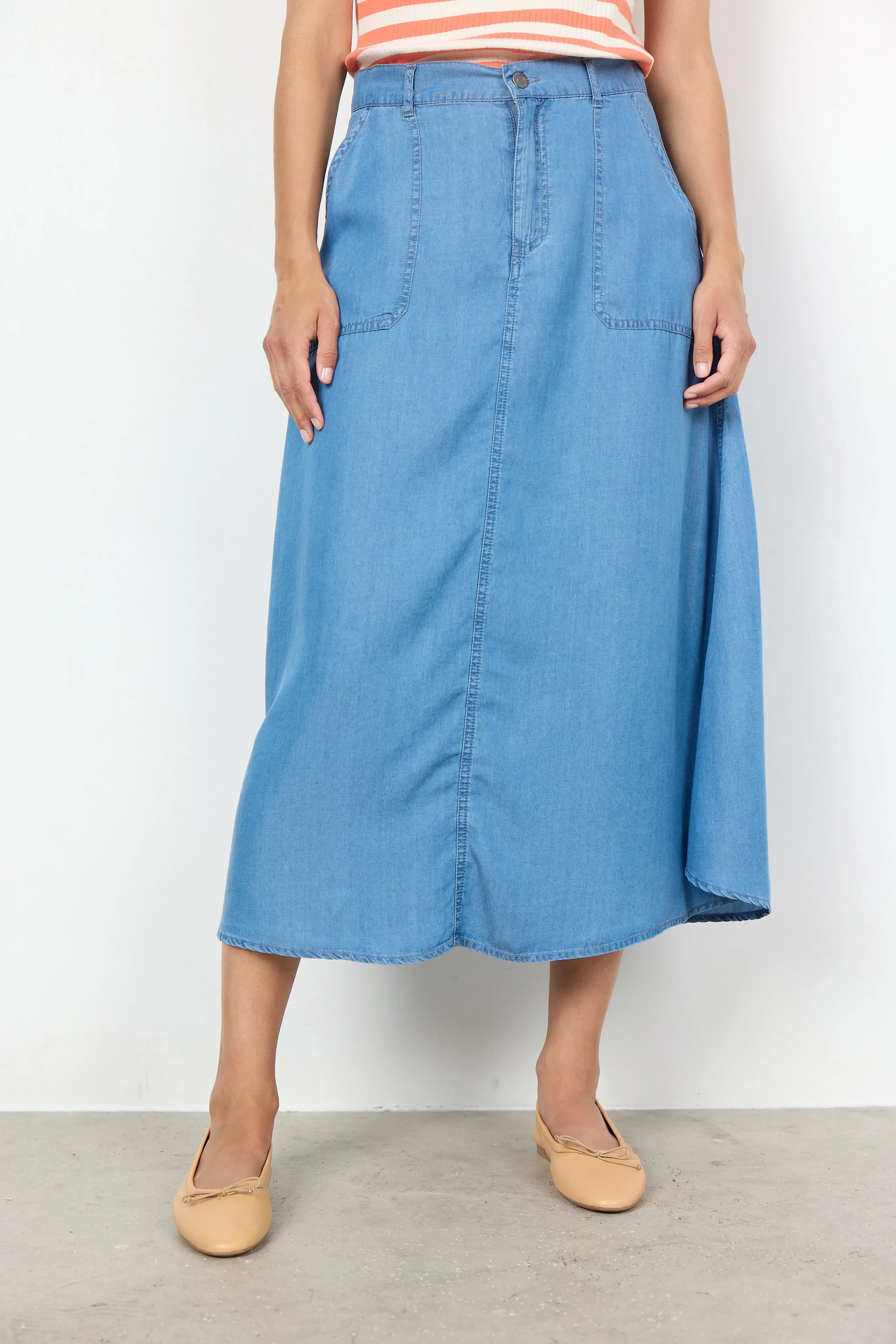 Liv 46 Denim Midi Skirt