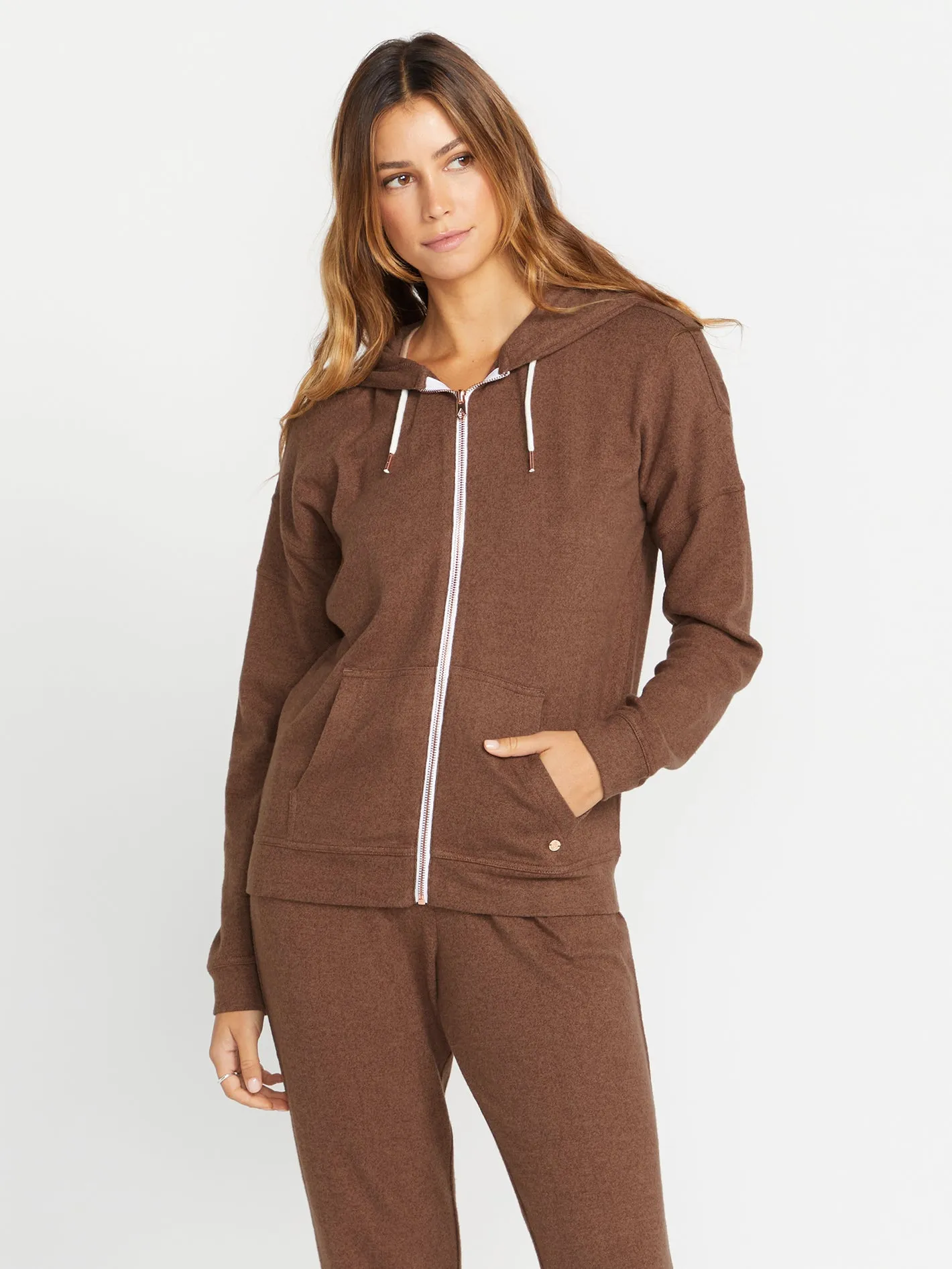 Lived in Lounge Zip Jacket - Chocolate