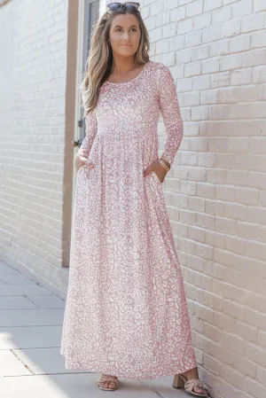 Long Sleeve Empire Waist Maxi Dress