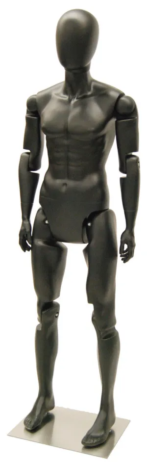 Male Black Abstract Posable Mannequin MM-MFXB