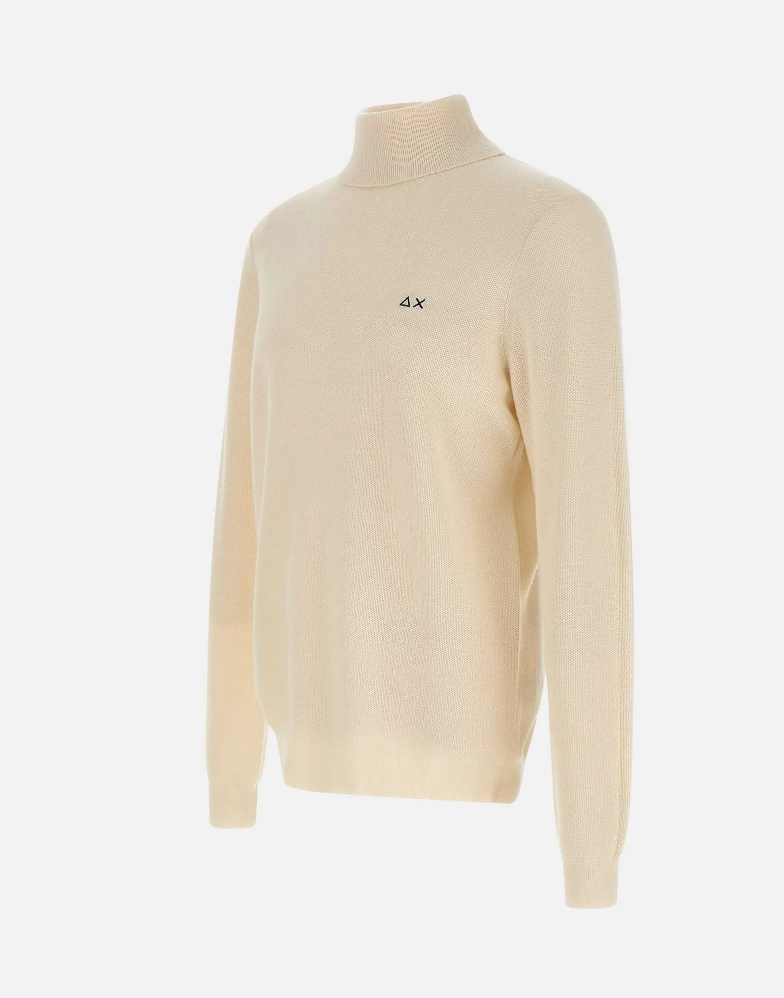 Men's Cream Turtleneck Sweater