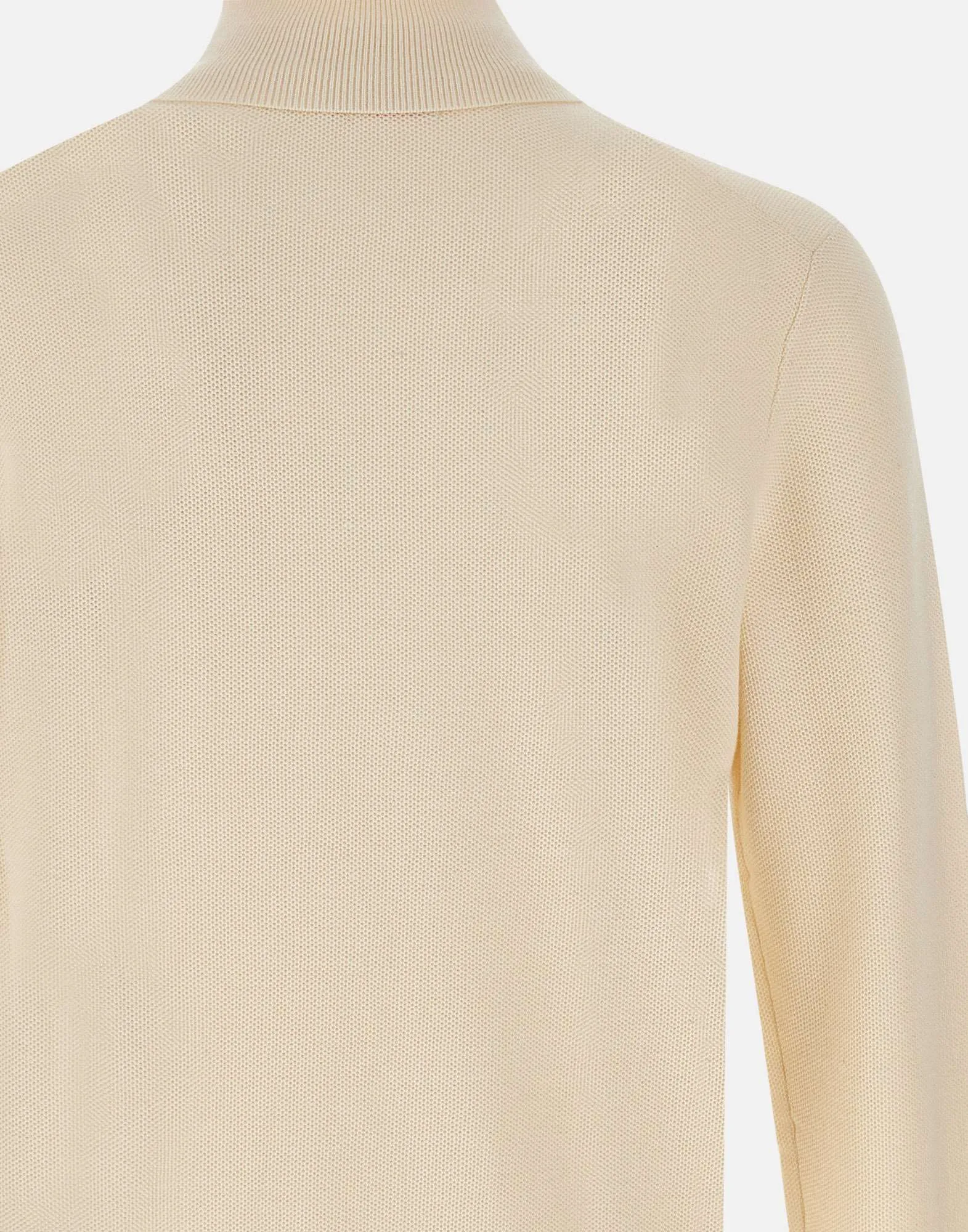 Men's Cream Turtleneck Sweater