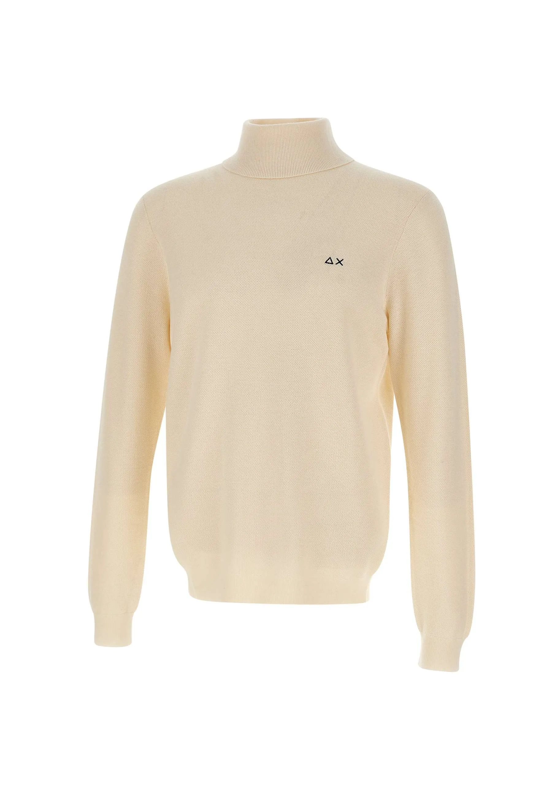 Men's Cream Turtleneck Sweater