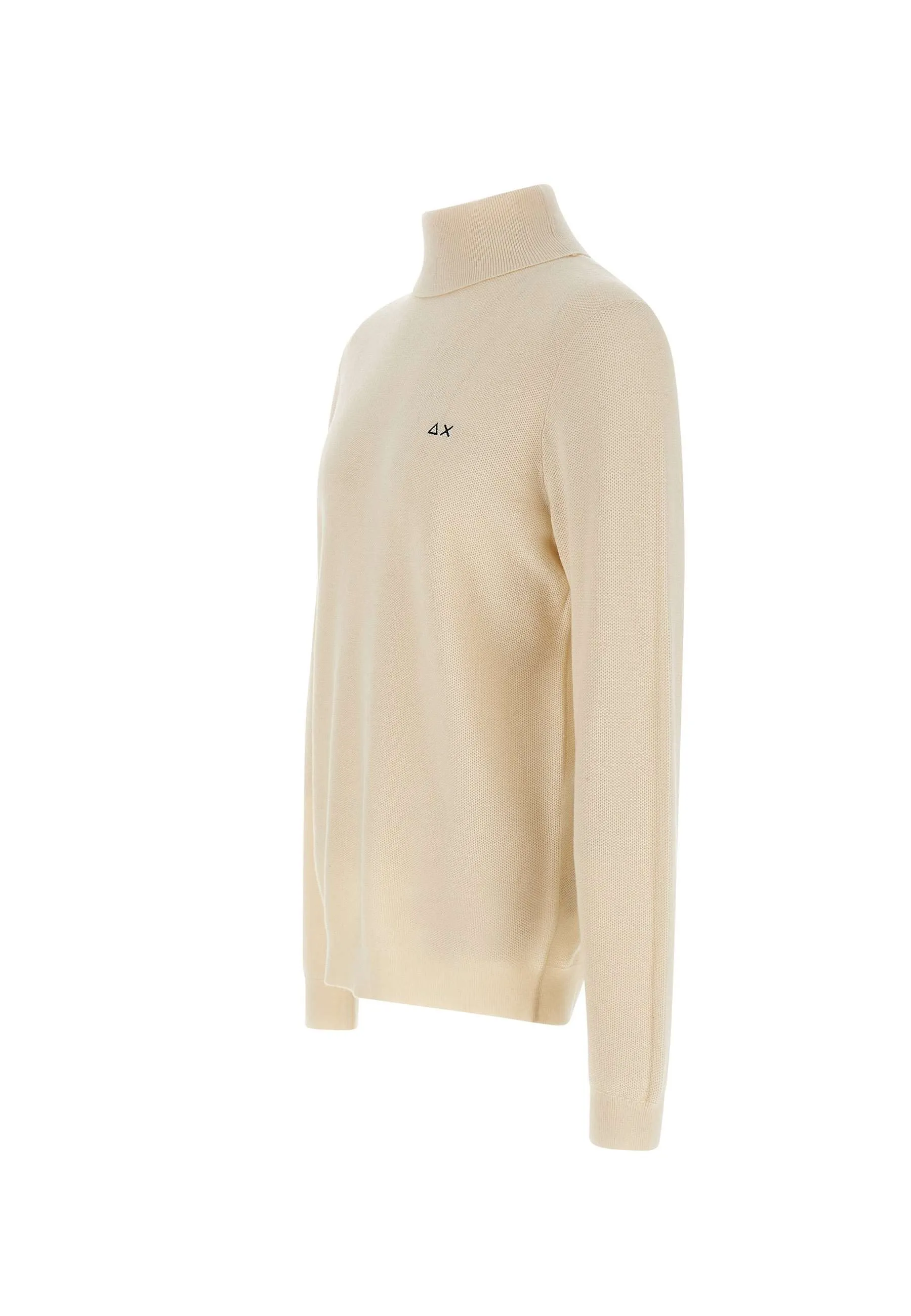 Men's Cream Turtleneck Sweater