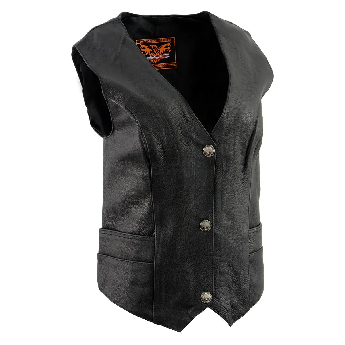 Milwaukee Leather XS1253 Women's Classic Black Leather Vest with