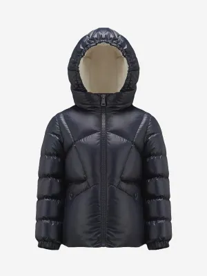 Moncler Enfant Girls Down Padded Seine Jacket in Navy