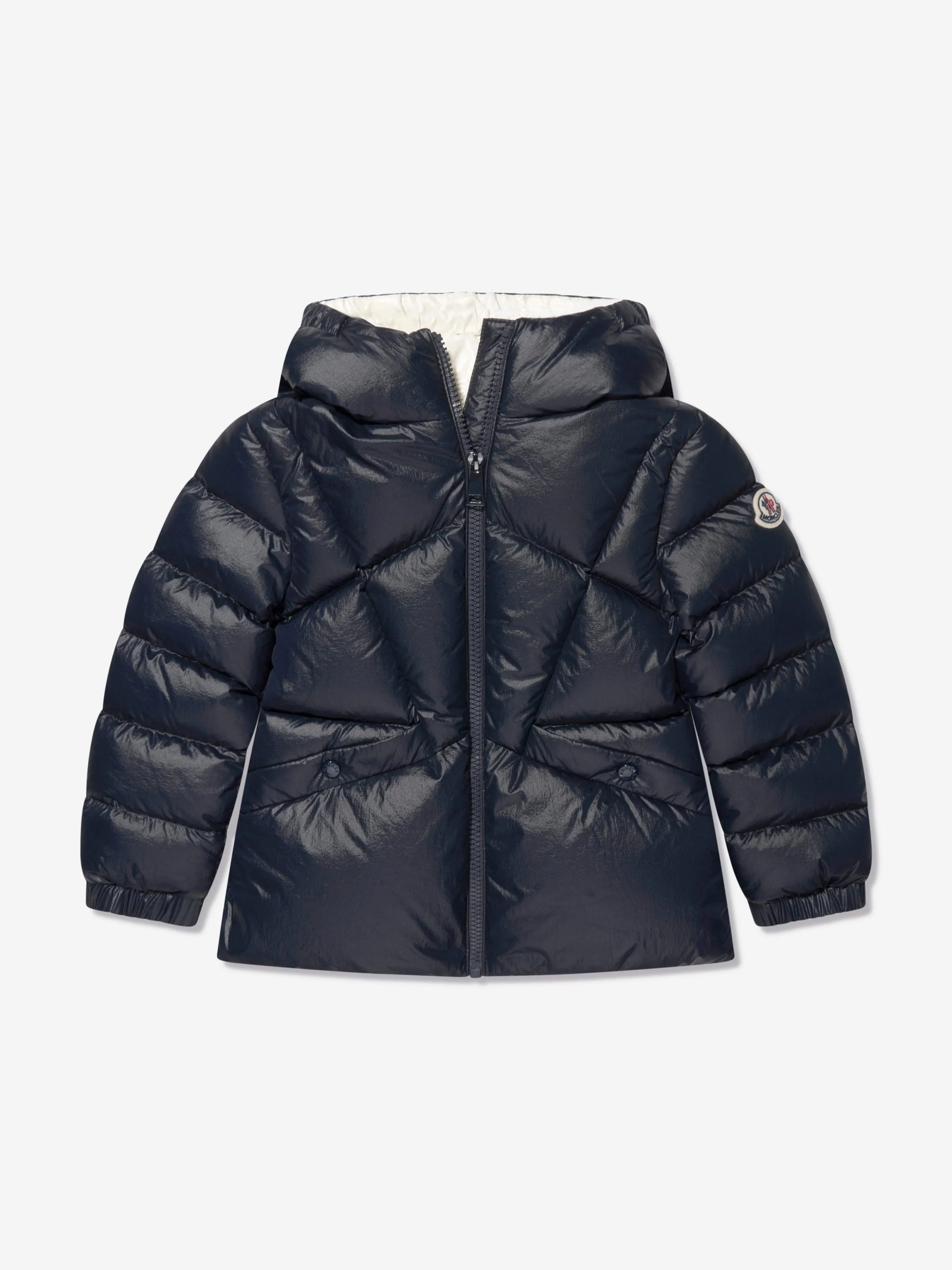 Moncler Enfant Girls Down Padded Seine Jacket in Navy