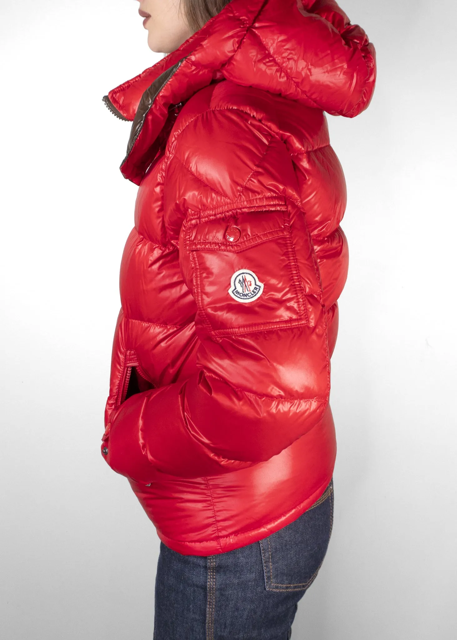 Moncler Maire Hooded Short Down Jacket