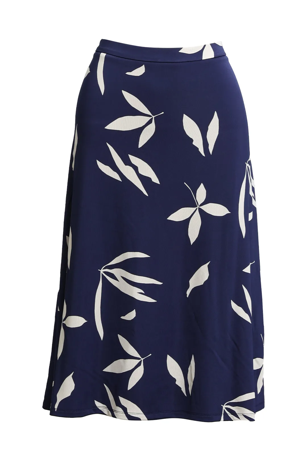 Navy Floral A line Skirt