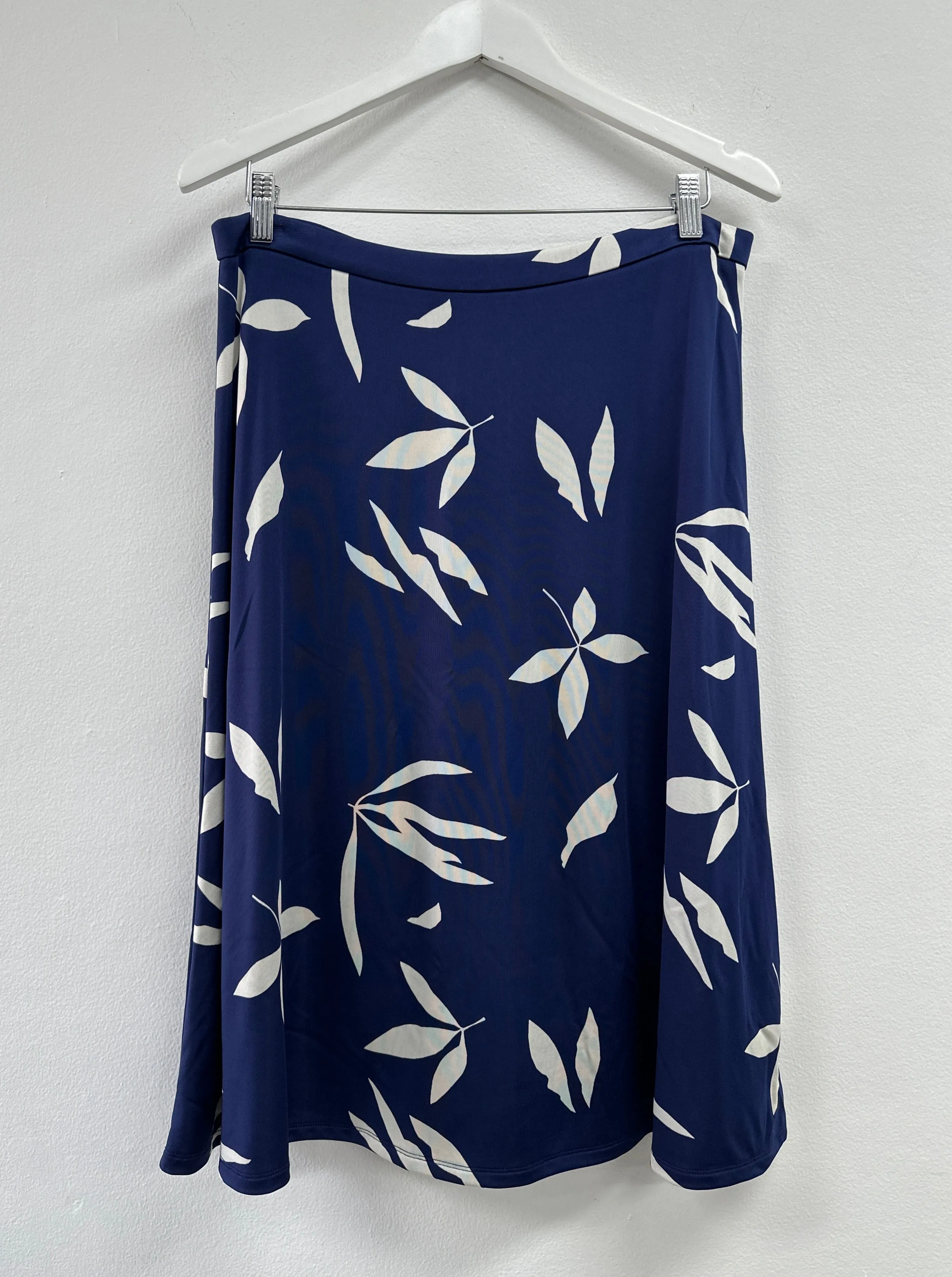 Navy Floral A line Skirt