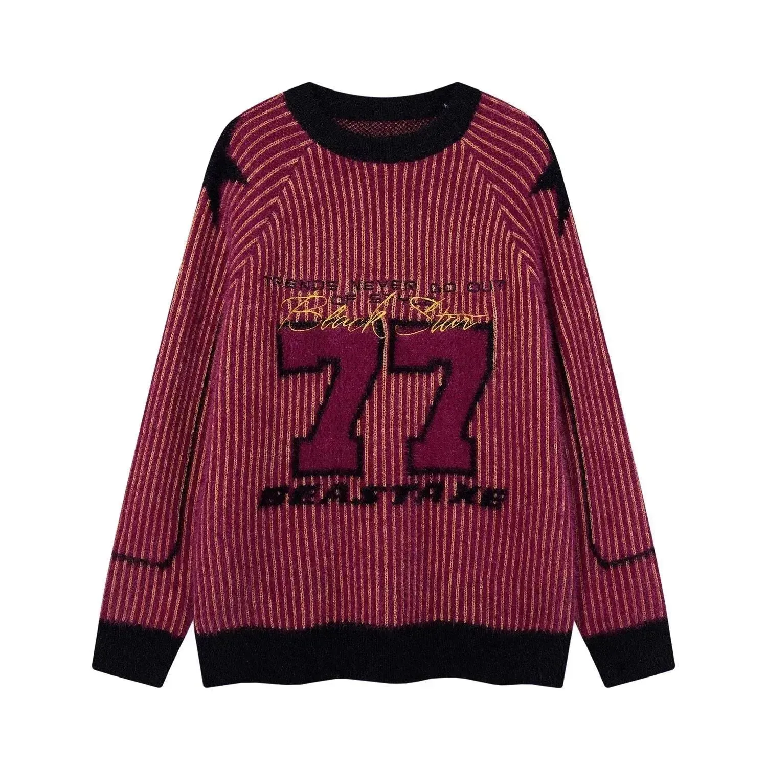 New Trend Autumn Winter Round neck Oversized Pullover Wool Sweater for Teenagers