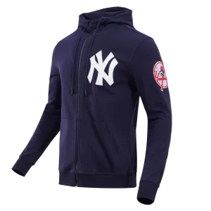 New York Yankees Men's Pro Standard 4-Hit Full-Zip Hoodie-Nevy