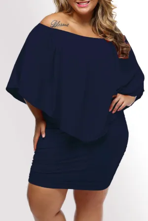 Plus size Mini Poncho Dress