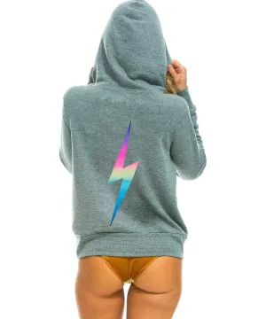 Rainbow Pink Bolt Zip Hoodie