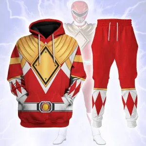 Red Ranger Dragon Shield Hoodies Sweatshirt T-shirt Hawaiian Tracksuit