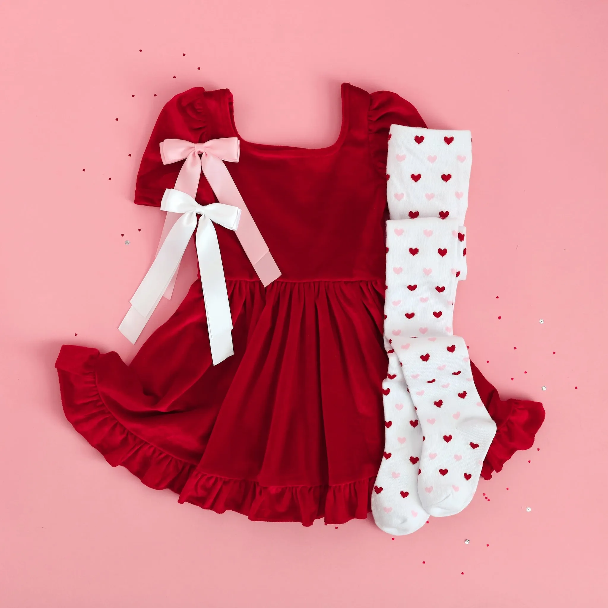 Red Velvet Mod Twirl Dress