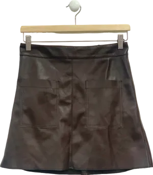 River Island Brown Somewhere To Go Mini Skirt UK 6