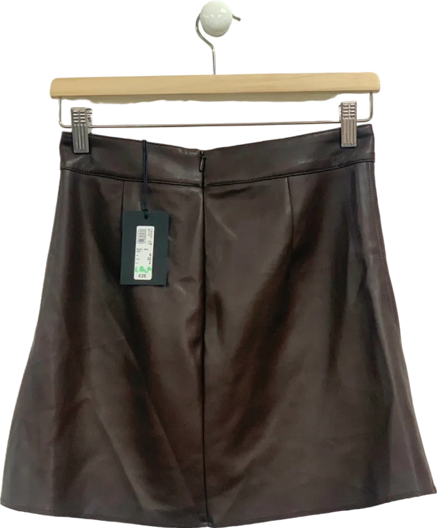 River Island Brown Somewhere To Go Mini Skirt UK 6