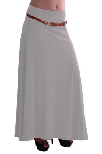 Romina Gypsy Jersey Belted Maxi Skirt